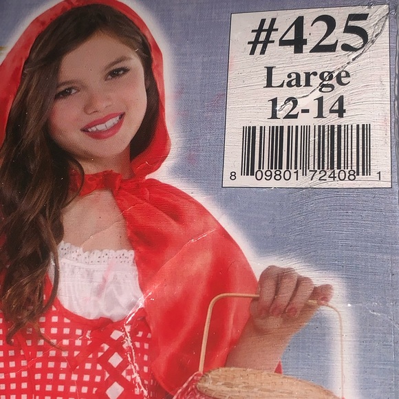 Girls Little Red Riding Costume Size Large 12-14 - Picture 9 of 9